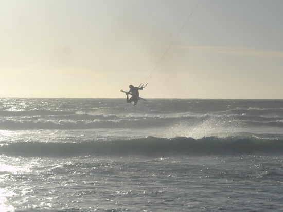 ...David war Kite-Surfen...