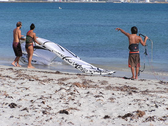 Kite-Unterricht bei David und Tom!