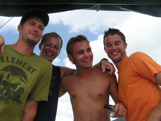 Max, Christian, Phillip und Dirk-Jaaan.