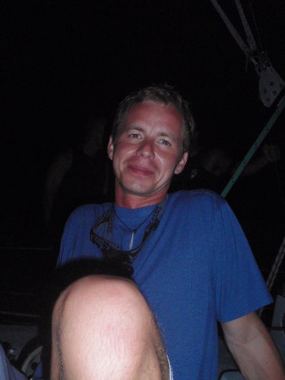 in the night on bord after a few drinks..