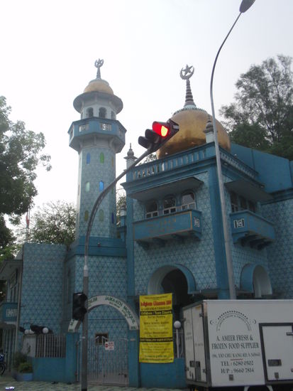 Malabar Mosque in Little India auch bekannt als die "Blue Mosque".