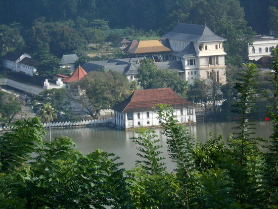 Berg-Blick auf den Zahntempel in Kandy