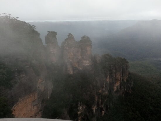 So sieht schlechtes Wetter bei den Three Sisters Aus