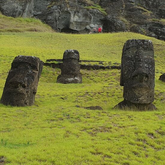 Unglaublich - wenn man sie ausgraben würde, hätte man einen "Fabrik-neuen" Moai