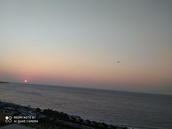 Unser Sunset Point ist der 10. Stock vom Hotel - Abendessen puenktlich zum sunset