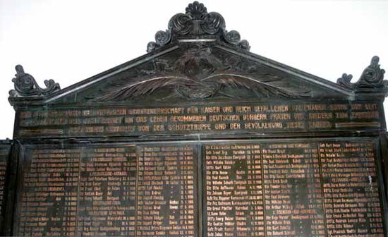 Auch in dieser Kirche wurde den Soldaten gedacht, die für Kaiser und Reich gefallen sind.