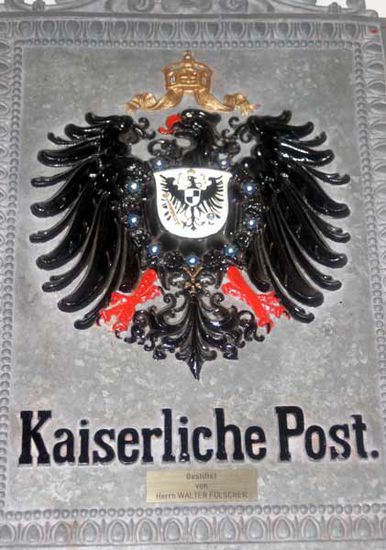 Die kaiserliche Post hatten wir vergeblich gesucht. Kein Wunder, auch sie wurde ins Heimatmuseum verbannt.