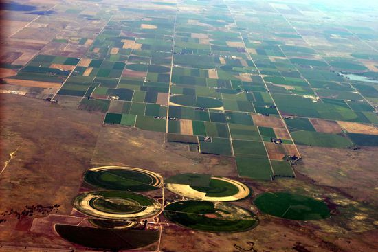 Topfeben war die Landschaft in der Mitte von Kanada und  nordöstlich von Denver
