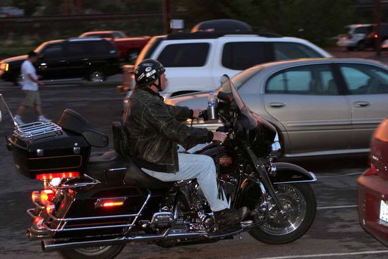 Die Route 66 lockte Motorradfahrer, vor allem die nicht ganz so Jungen, in großer Anzahl an.