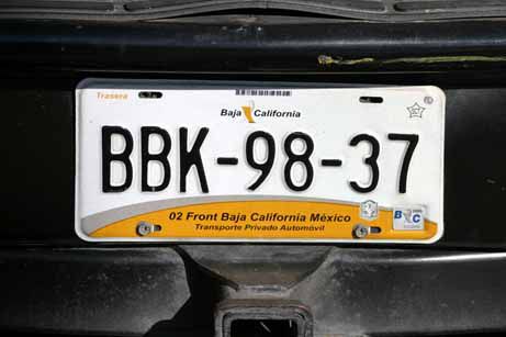 Die Autokennzeichen hatten nicht nur wegen der Aufschrift
Baja California
etwas Exotischen an sich.
