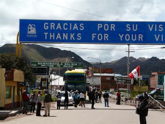 Grenze Bolivien - Peru
