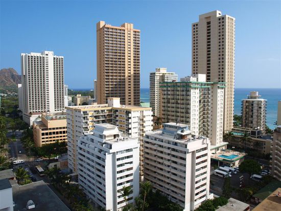 Aussicht aus unserem Hotelzimmer