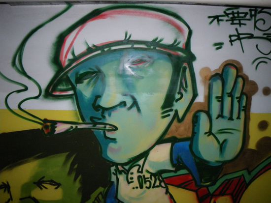 Grafitti im Parkhaus