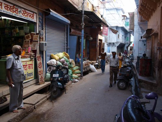 Gasse vor unserem Hotel