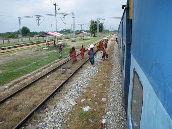 Zugfahrt nach Varanasi