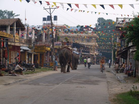 Der Ort Sauraha im Chitwan NP