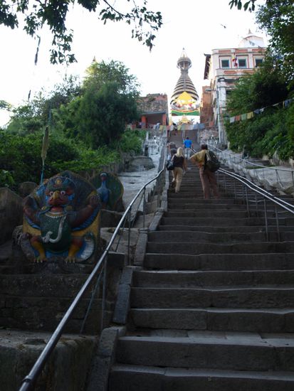 Der steile Weg hinauf.
