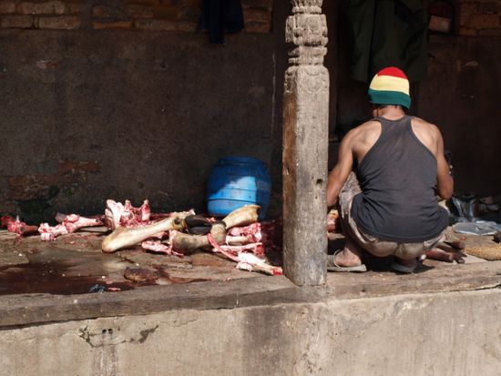 Hier wird noch an der frischen Luft gearbeitet...