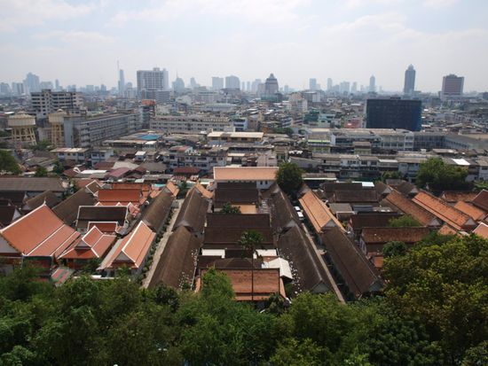 Aussicht auf die Skyline Bangkoks
