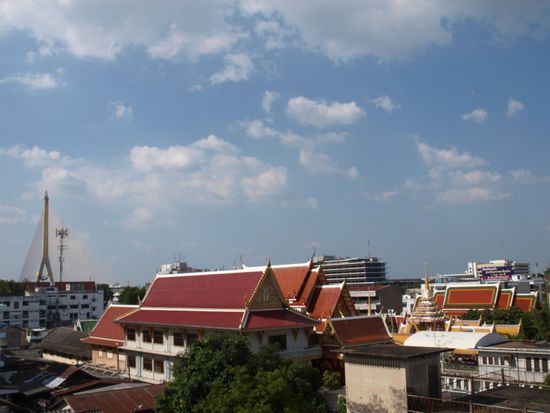 Aussicht vom Dach unseres Hotels