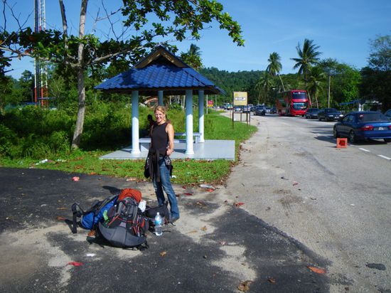 Ankunft am "Busbahnhof"