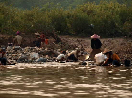 Hier wird nach Gold gesucht.