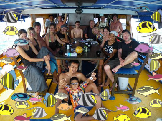 Taucher, Besatzung und Tauchlehrer