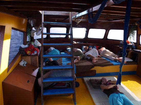 Zwischen den Tauchgaengen ging es eher beschaulich zu.