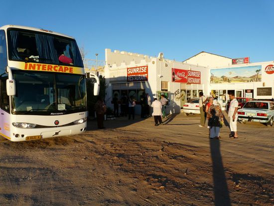 Unser Bus kurz vor der Grenze zu Namibia