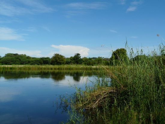 Okavango River mit Blick auf Angola
