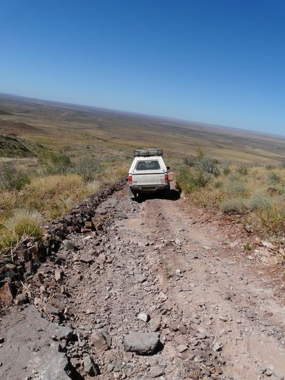Weg von der Campsite am Krater