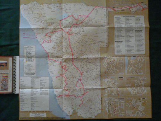 unsere Route durch Namibia