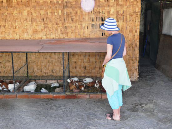 Yvonne sucht sich ihr Mittagessen aus...