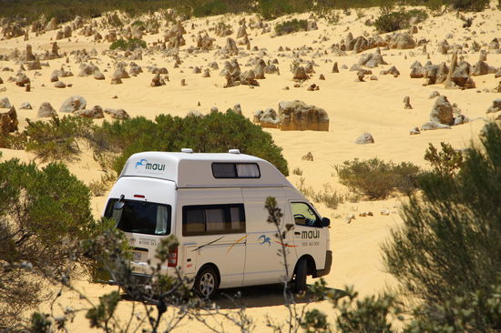 unser Camper bei den Pinnacles