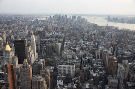 Blick vom Empire State Building auf Manhatten