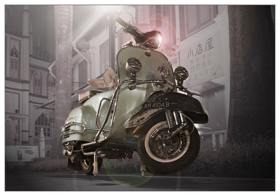 wow, sogar ne vespa ist hier gut in szene zu setzen 