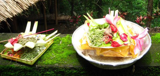 und vorbei an den opfergaben, die es hier ueberall gibt!