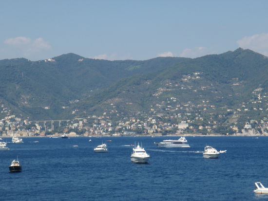 Blick auf's Meer bei Rapallo und Portofino