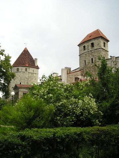 Teil der Talliner Stadtmauer