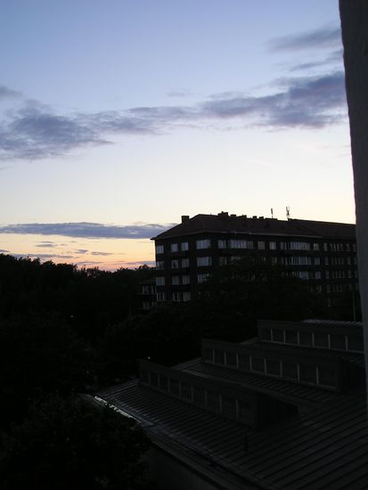 Blick aus unserem Zimmer um ca. 23:45