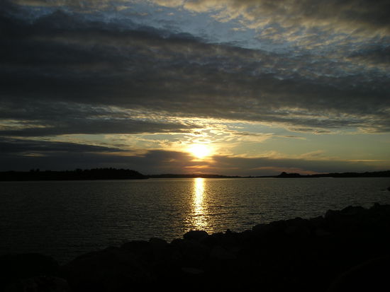 Unsere Belohnung, die in feuerrot bis pink endete