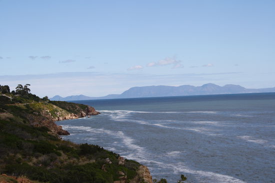 Blick über die False Bay auf die Kap-Halbinsel