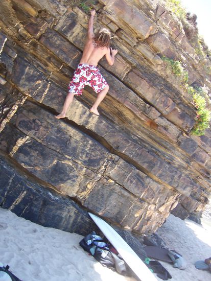 Bouldern zwischendurch (als ob die Arme nicht genug zu tun hätten)