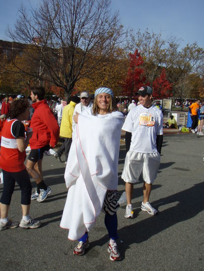 Warm halten vor dem grossen Lauf.