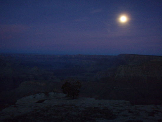 Fullmoon over Grand Canyon.