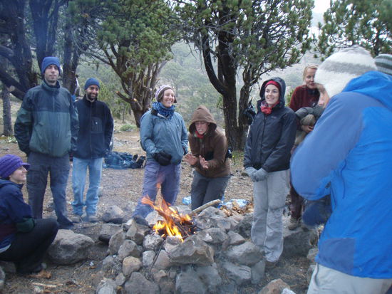 unser Lager auf ca. 4000m