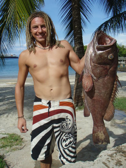 Leider nicht selbst gefangen. Aber die Jungs auf dem Boot...