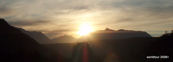 Sonnenuntergang in den Anden