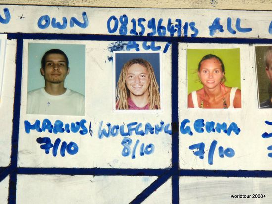 Mein Platz auf dem Schedule Board. Bin uebrigens unter der Nummer telefonisch erreichbar.