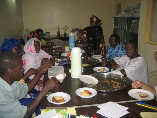 In der Pause gab es Kaffe und Kuchen